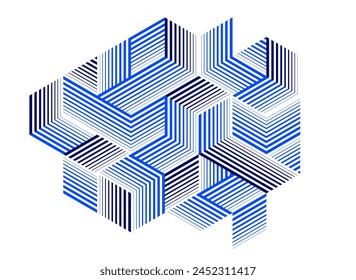 Fondo de pantalla de Vector Abstractas con cubos isométricos 3D bloques, construcción geométrica con bloques Formas y formas, op art tema bajo poli.