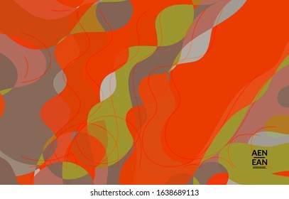 Abstract vector wallpaper, art terrazzo pattern with wavy shapes and lines in earthy natural color.Minimal modern template for fashion seasonal sale advertising  marketing technologies.
