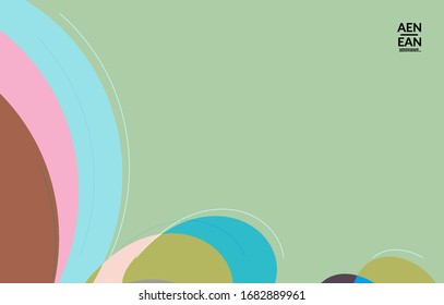 Abstract vector wallpaper, art terrazzo pattern with wavy geometric abstract shapes and lines in earthy natural organic color.Minimal modern template for wedding invitation.