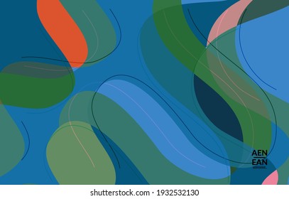 Abstract vector wallpaper, art terrazzo pattern with wavy shapes and lines in earthy natural color.Minimal modern template for fashion seasonal sale advertising  marketing technologies.