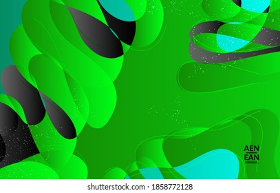 Plantilla de cubierta de papel de pared de vector abstracto con formas de solapamiento orgánico de gradiente brillante con textura de fondo. Arte de líneas onduladas fluidas. Plantilla para la venta estacional de tecnología publicitaria.