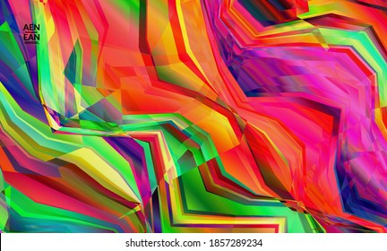 Papel de pantalla abstracto. Patrón diagonal geométrico de color vibrante. Luz polarizada en la estructura de cristal de visión microscópica. Plantilla de fondo artístico multicolor filtrada por computadora dinámica.