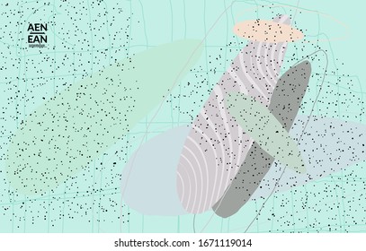 Abstract vector wallpaper. Exotic striped overlapping wavy shapes and lines. Packaging contemporary design. Natural motley artwork. Hand drawn textured background for social media fashion frame.