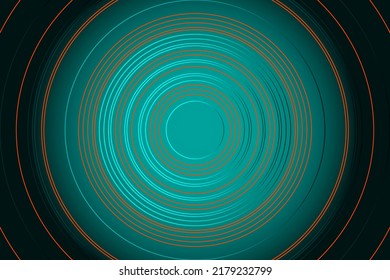 Abstract vector wallpaper. Green and an orange circles on teal background. Ready for use as wallpaper,decor or presentation template. - Powered by Shutterstock - Get 15% off with code: PIKWIZARD15