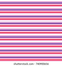 Abstract vector wallpaper with horizontal blue, red and pink strips. Seamless colored background. Geometric pattern