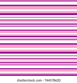Abstract vector wallpaper with horizontal lilac, purple and pink strips. Seamless colored background. Geometric pattern