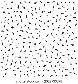Abstract vector wallpaper from set of black arrows
