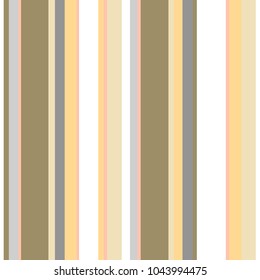 Abstract vector wallpaper with vertical white, gray and golden lines. Seamless colored background. Geometric pattern