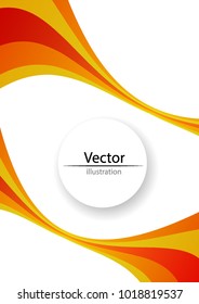 Abstract vector wallpaper.Yellow stripes on a white background. Rubber form, plastic design.