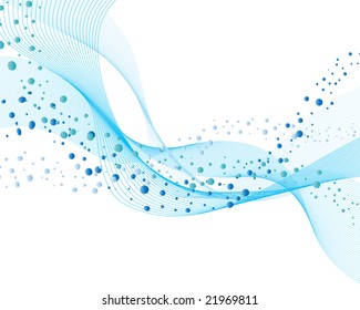 abstract vector water background with bubbles of air