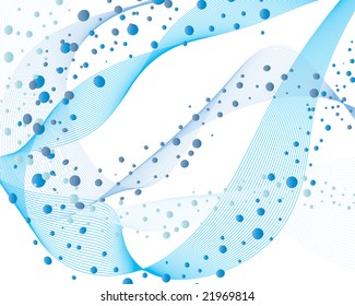 abstract vector water background with bubbles of air