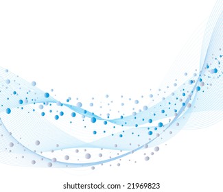 abstract vector water background with bubbles of air