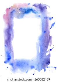 Abstract vector water color frame 