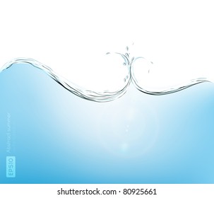 abstract vector water wave