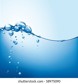 Abstract Vector Water Wave With Bubbles