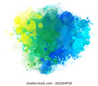 Abstract vector watercolor background. 