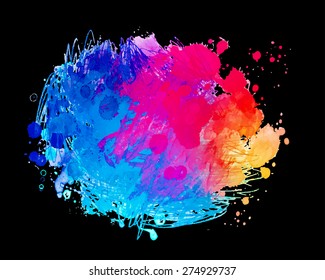 Abstract vector watercolor background. 