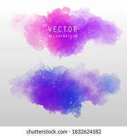 Abstract vector watercolor background. Art color illustration.