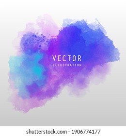 Abstract vector watercolor background. Art color illustration.