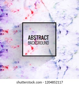Abstract vector watercolor background. Beautiful background with purple, blue, red and blue stains on a gently blue background.