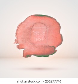 Abstract vector watercolor background. Colorful template. High quality design element