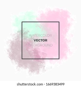 Abstract vector watercolor background. Colourful template.EPS 10
