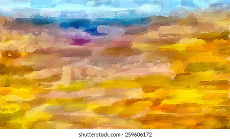 Abstract vector  watercolor background. Colourful template. 