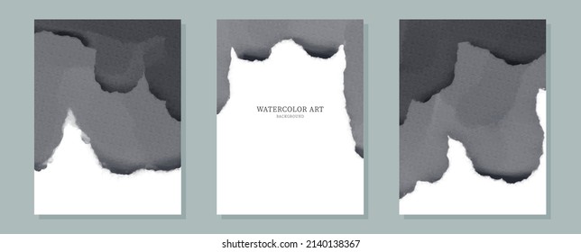 Resumen del fondo de la acuarela vectorial. Dibujo de doodle de color creativo. Conjunto de manchas de acuarela. Elementos de decoración para tarjetas, felicitaciones, vacaciones