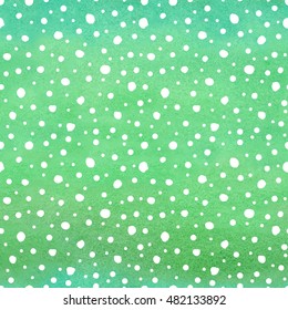 Abstract vector watercolor background with dots. Hand drawing.