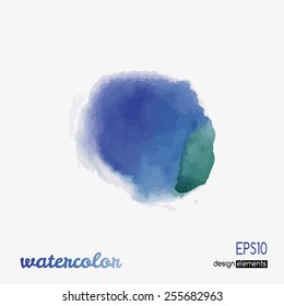 Abstract vector watercolor background. Vector illustration