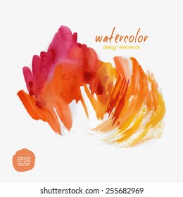 Abstract vector watercolor background. Vector illustration