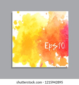 Abstract vector watercolor background image