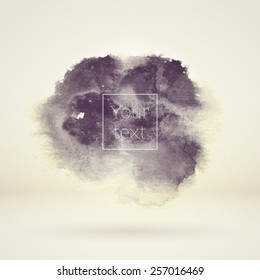 Abstract vector watercolor background. Sepia template. High quality design element