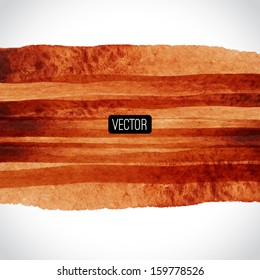 Abstract vector watercolor background. Watercolor texture. Watercolor painting. Sepia. Vector illustration.