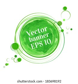 Abstract vector watercolor banner.