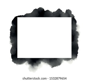 Abstract vector watercolor frame design.