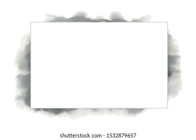 Abstract vector watercolor frame design.