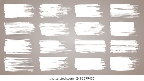 Abstract vector watercolor paint set. Isolated grunge elements for paper design. Ink paint brush stains or spots on light background