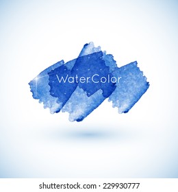 Abstract Vector Watercolor painted isolated splashes. The frame for your text.