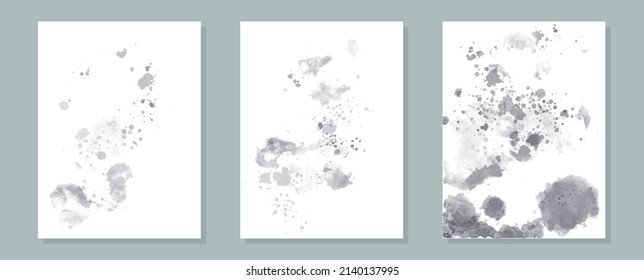 Resumen de formas de acuarela vectorial en diferentes colores. Cabecera creativa de dibujo de doodle con diferentes formas y texturas. Conjunto de manchas acuáticas, salpicaduras de diferentes colores. Elementos de decoración
