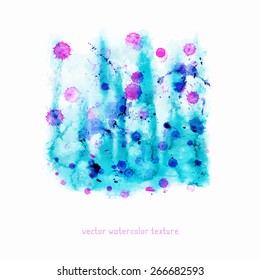 Abstract vector watercolor splash texture.