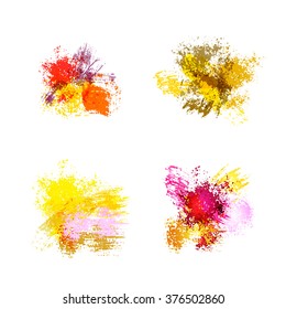 Abstract vector watercolor spots 