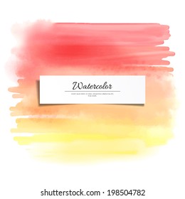 Abstract vector watercolor stain blurring background. Hand drawing.
