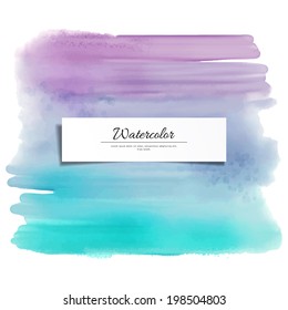 Abstract vector watercolor stain blurring background. Hand drawing.
