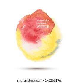 Abstract vector watercolor textured hand painted background
