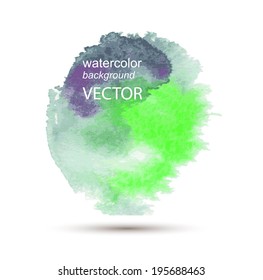 Abstract vector watercolor textured hand painted background