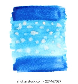 Abstract vector watercolor winter background