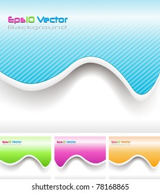 Abstract vector wave background