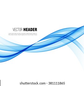 Abstract vector wave background, blue waved lines for design brochure, website, flyer 