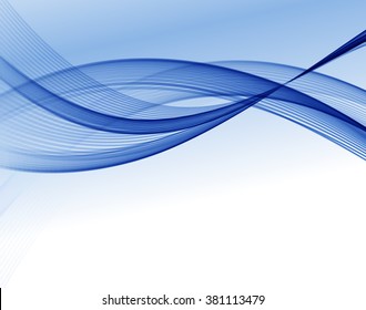Abstract vector wave background, blue waved lines for design brochure, website, flyer 
